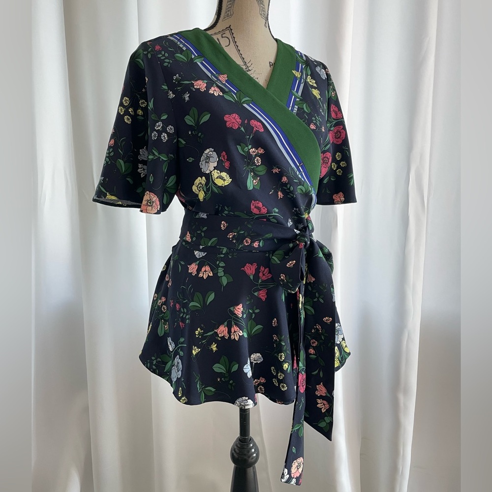 Ann Taylor Floral Wrap Top